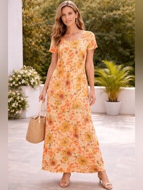Sunlit Floral Maxi Dress